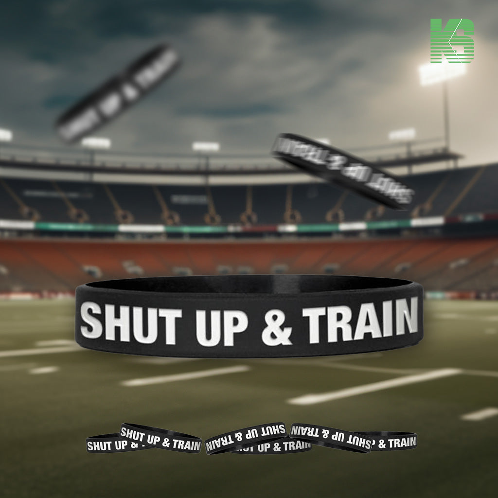 "Shut Up and Trainf" | Black Silicone Wristband