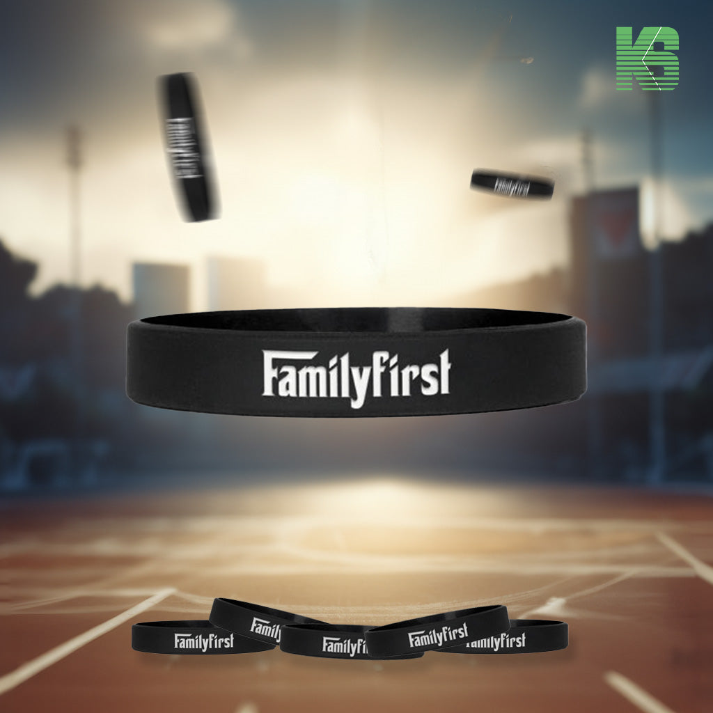"Family" | Black Silicone Wristband